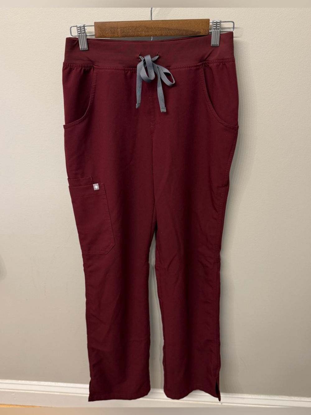 Wine Red Drawstring Scrub Pants FIGS Kade